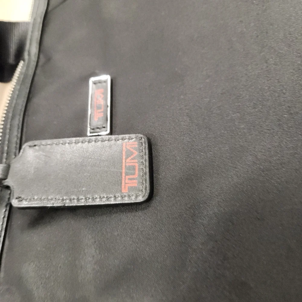 Tumi Black Nylon Crossbody Laptop Case